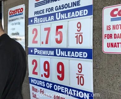 Current Costco Gas Prices (April 23, 2017 - Redwood City, CA