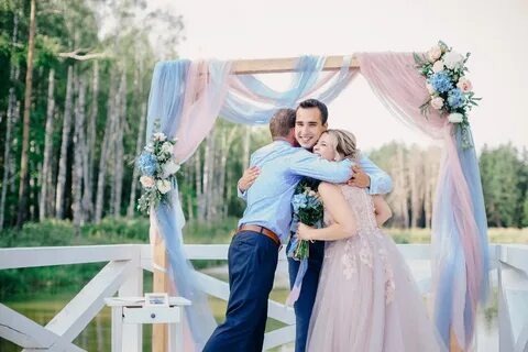 Фото: Нежность и романтика: свадьба в розово-голубой палитре