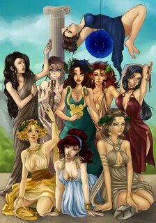 The Muses by MayeMaya on DeviantArt Greek mythology art, Gre
