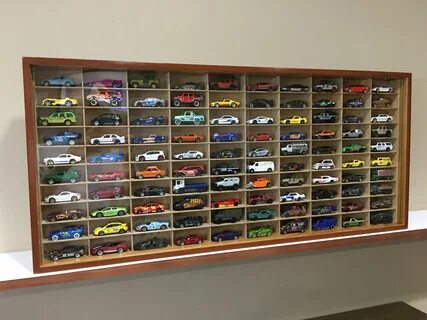 Display case cabinet for 1/64 diecast scale cars (hot wheels