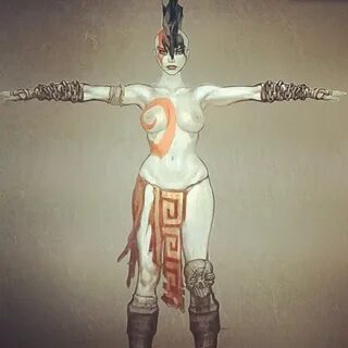 Female kratos Comic art, Game art, God of war