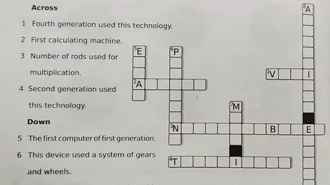 CROSS WORD PUZZLE ON Generation of Computers - YouTube