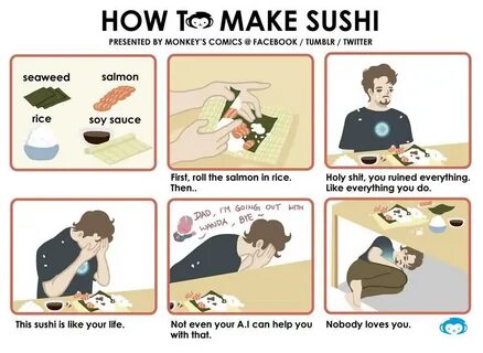 Iron man Version How to Make Sushi Know Your Meme