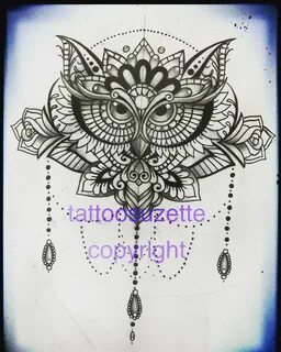 mandala owl tattoo design Mandala tattoo design, Mandala tat