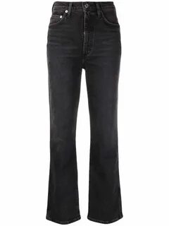 AGOLDE расклешенные джинсы с завышенной талией цвета Черный 