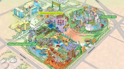 California Adventure Disneyland California Map - Hafsa Hodge