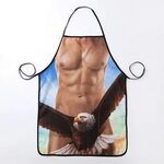 3D Sexy Naked Male Apron Funny Party Kitchen Barbecue Muscle