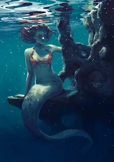 Mermaid by melora Иллюстрации, Мифические существа, Картины