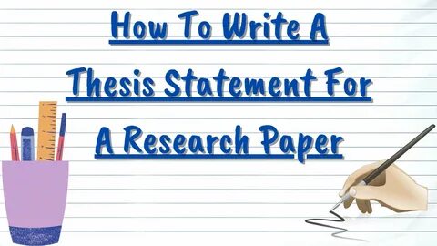 How to find thesis statement in research paper