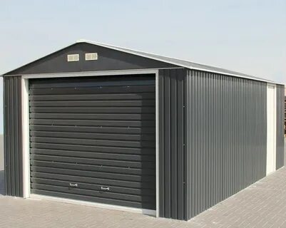 Garage métal Duramax porte sectionnelle 1 voiture 19.63 m² -
