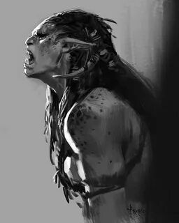 ArtStation - Goodbye 2017, Bayard Wu Female orc, Warrior wom