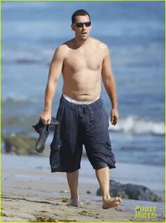 Adam Sandler: Shirtless Beach Time with Sadie & Sunny!: Phot