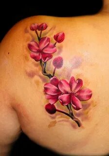 area 51 tattoo - Chris Blossom tattoo, Cherry blossom tattoo