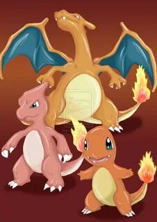 Generation 1 Charmander-Charmeleon-Charizard Evolution - Woa