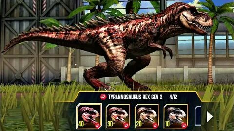 T-REX Gen 2 Max Level 40 - Jurassic World The Game - YouTube