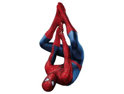 Check out this transparent Spider Man hanging upside down PN