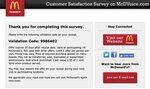 Mcdvoice.com Customer Survey and Coupon Code