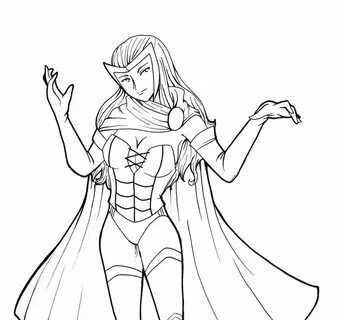 Scarlet Witch Coloring Pages Mclarenweightliftingenquiry