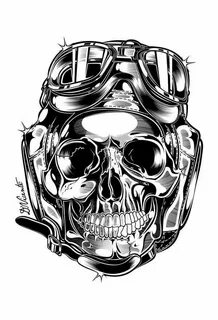 Skulls Skull, Pilot tattoo, Harley davidson