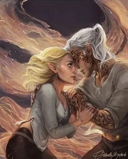 Rowan And Aelin Kingdom Of Ash Throne Of Glass Fanart Throne