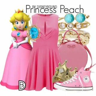 Princess Peach by leslieakay on Polyvore featuring Love, Con