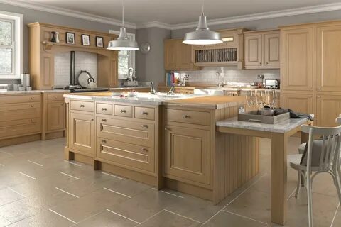Natural White Oak Kitchen Cabinets - Featuring another laund