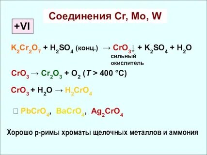 Презентация по химии на тему: Хром, молибден,вольфрам. 11 кл