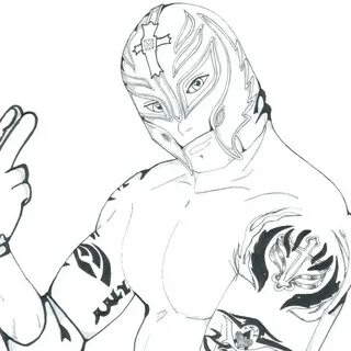 Rey Mysterio Mask Sketch at PaintingValley.com Explore colle
