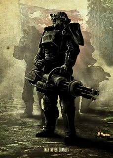 War never change. Fallout fan art, Fallout power armor, Fall