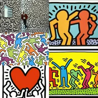 Keith Haring Art - Saint Fergals National School Bray