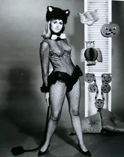 Model and Actress Linda Marshall Posing in a Halloween Cat C