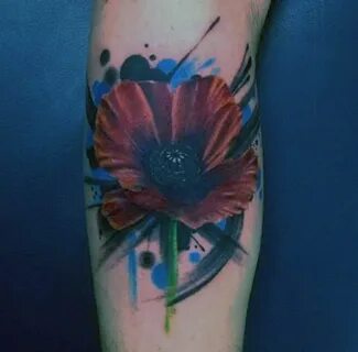 75 Poppy Tattoo Designs For Men - Remembrance Flower Ink Pop