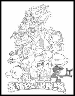 Super Smash Bros Coloring Pages Coloring Pages Super (With i