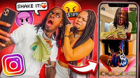 Asking girls to TW3RK on INSTAGRAM LIVE prank on Girlfriend!