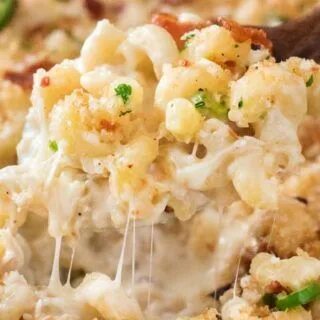 Baked Jalapeño Popper Mac and Cheese - The Chunky Chef Mac a