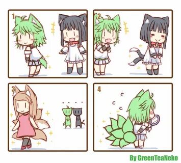 MonGirl 4koma 4 by GreenTeaNeko Green tea neko, Anime funny,