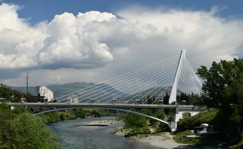 2 The Millennium Bridge in the city center of Podgorica, Montenegro 01.jpg....