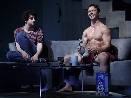 Eli Gelb as Benjamin and Will Brittain as Trey in Skintight. 