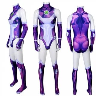 Starfire Super Heroine Bodysuit Cosplay Costume ( free shipp