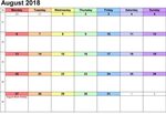 Top 100 HD Images Printable Calendar Template 2018 by Dark Z
