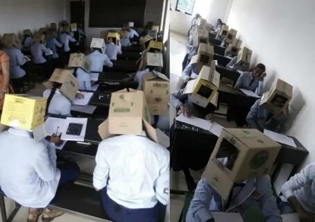 K'taka college makes students wear cardboard boxes in exam, 