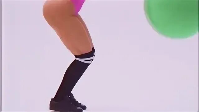 Pink Leotards and Green Fitness Balls... booty bounce