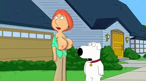 Xbooru - brian griffin family guy flashing huge breasts lois