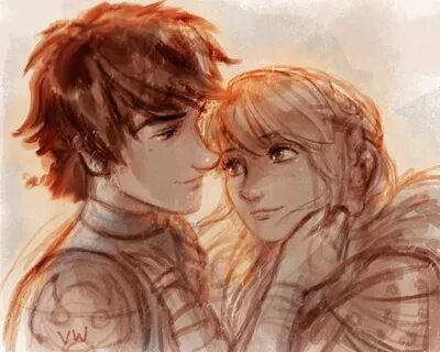 vivedessins: Hiccup and Astrid fanart WIP! I saw it yesterda