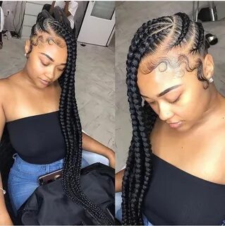 Jumbo Lemonade Braids Lemonade braids hairstyles, Feed in br