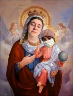 Create meme "Virgin, the virgin Mary with child icon" - Pict