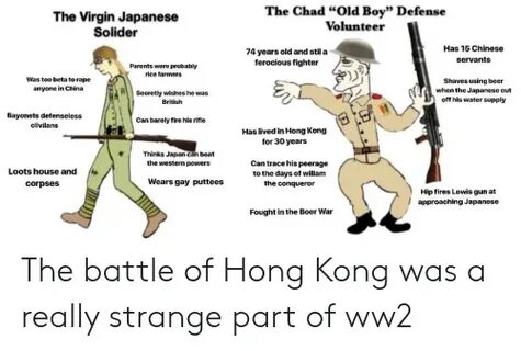 The Virgin Japanese Solider the Chad Old Boy Defense Volunte