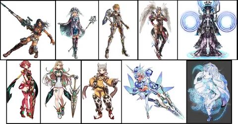 Xenoblade Girls Comparison Xenoblade Chronicles 2 Know Your 