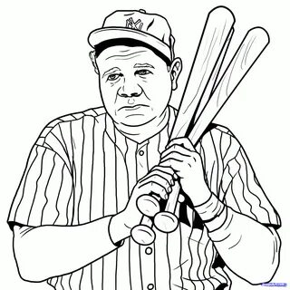 Babe Ruth Coloring Pages - Coloring Home