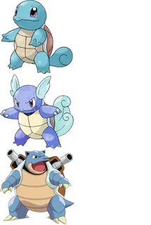 Squirtle Wartotle Blastoise evolution (Pokemon) Blank Templa